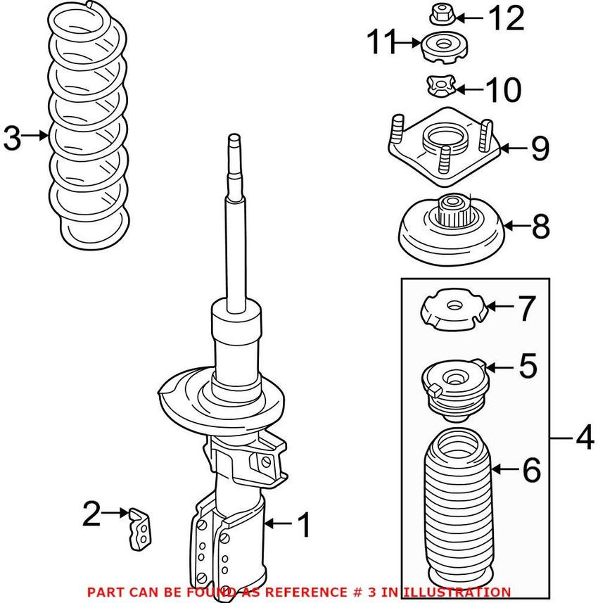 Volvo Coil Spring - Front 30648140